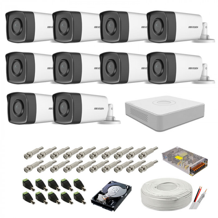 Kit Supraveghere Complet Hikvision Mp Camere Ir M