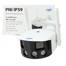 Camera supraveghere wireless IP dubla PNI IP590, Dual lens, 2 x 2MP, acoperire 180 grade