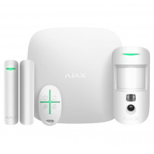 Kit alarma StarterKit Cam, wireless, LAN + 2G, alb - AJAX