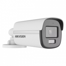 Camera supraveghere HIKVISION ColorVu, Dual Light - 2MP, lentila 2.8mm, IR 40m, WL 40m, TVI/AHD/CVI/CVBS, Mic., IP67 - DS-2CE12DF0T-LFS-2.8mm