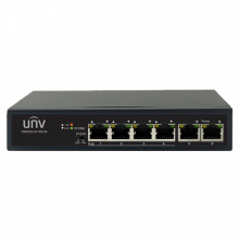 Switch 4 porturi PoE+, 2 porturi uplink RJ45 - UNV NSW2010-6T-POE-IN