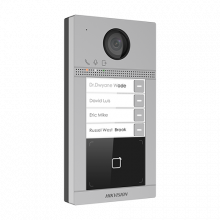Panou exterior videointerfon TCP/IP pentru 4 familii, Wi-Fi 2.4GHz, control acces integrat - HIKVISION DS-KV8413-WME1