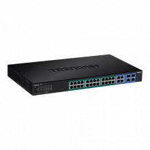 Switch 28 porturi Gigabit Web Smart, 24 x PoE+, 4 x Gigabit/SFP - TRENDnet TPE-2840WS