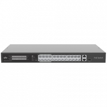 Switch 24 porturi PoE, 1 port Gigaethernet, 1 port Combo - UNV NSW2020-24T1GT1GC-POE-IN