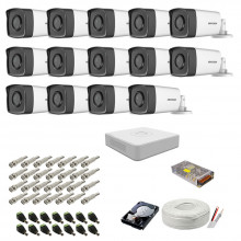 Kit supraveghere complet Hikvision, 2MP, 14 camere , IR 80m