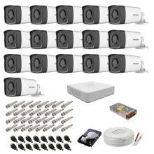 Kit supraveghere complet Hikvision, 2MP, 16 camere , IR 80m